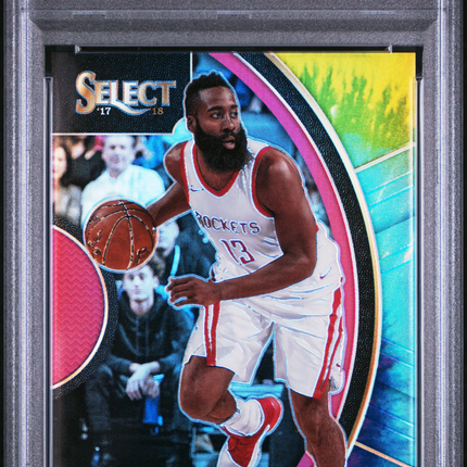 2017 Panini Select James Harden #63 Tie Dye Prizm /25 PSA 10