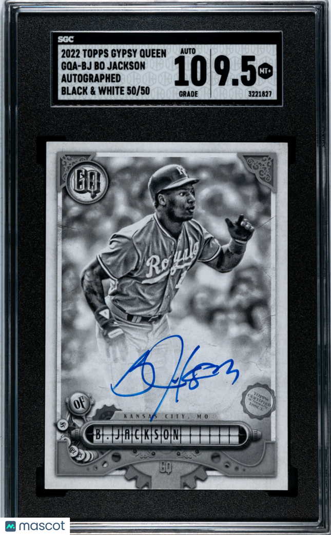 2022 Topps Gypsy Queen Bo Jackson #GQA-BJ Black & White SGC 9.5 Auto 10