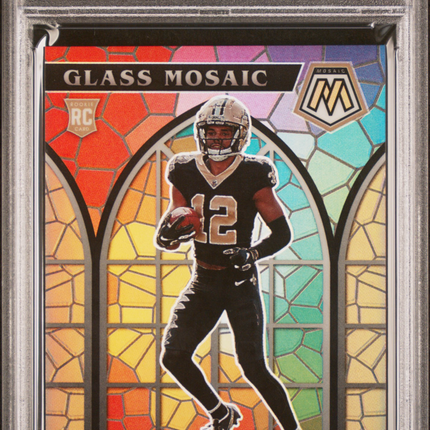 2022 Panini Mosaic Glass Mosaic Chris Olave #GM28 PSA 10