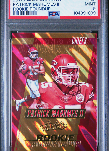 2017 Panini Absolute Rookie Roundup Patrick Mahomes II #20 PSA 9