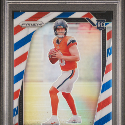 2024 Panini Prizm Bo Nix #309 Red White Blue PSA 10