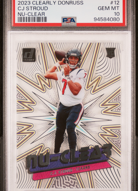 2023 Panini Clearly Donruss Nu-Clear CJ Stroud #12 PSA 10