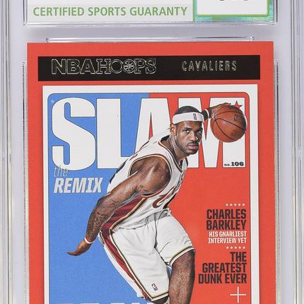 2020-21 Panini Hoops LeBron James #2 SLAM Cover CGC 8.5