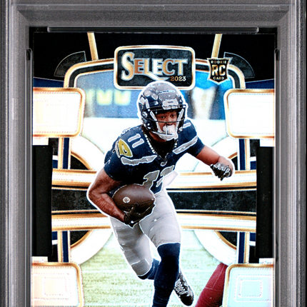 2023 Panini Select Jaxon Smith-Njigba #87 Die Cut Black & Green Prizm PSA 10