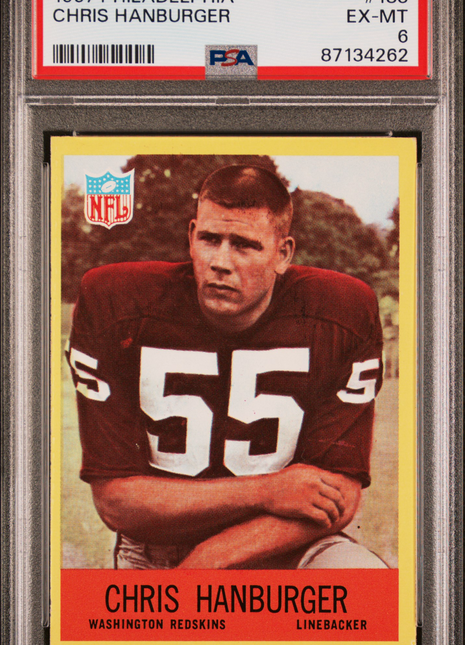 1967 Philadelphia Chris Hanburger #183 PSA 6