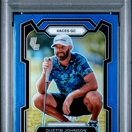 2024 Panini Prizm LIV Golf Dustin Johnson #16 Blue PSA 8