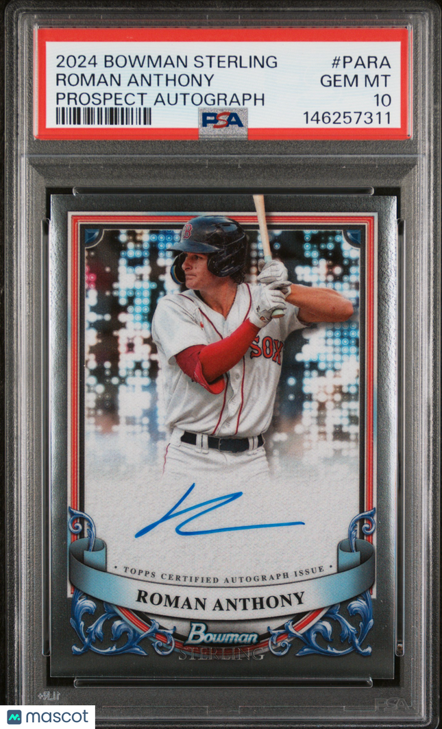 2024 Bowman Sterling Prospect Autographs Roman Anthony #PARA PSA 10 Auto