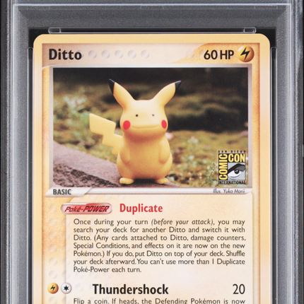 2005 Pokemon EX Delta Species Ditto [Pikachu] Delta Species-Comic Con PSA 4 #63