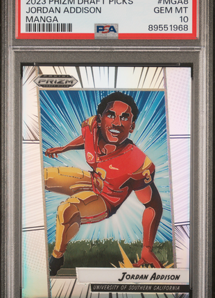 2023 Panini Prizm Draft Picks Manga Jordan Addison #MGA8 PSA 10