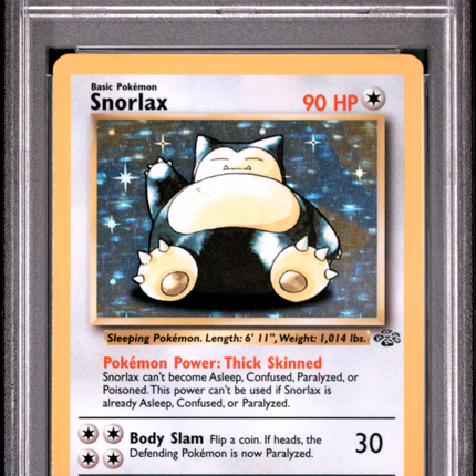 1999 Pokemon Jungle Snorlax PSA 8 #11 Holo