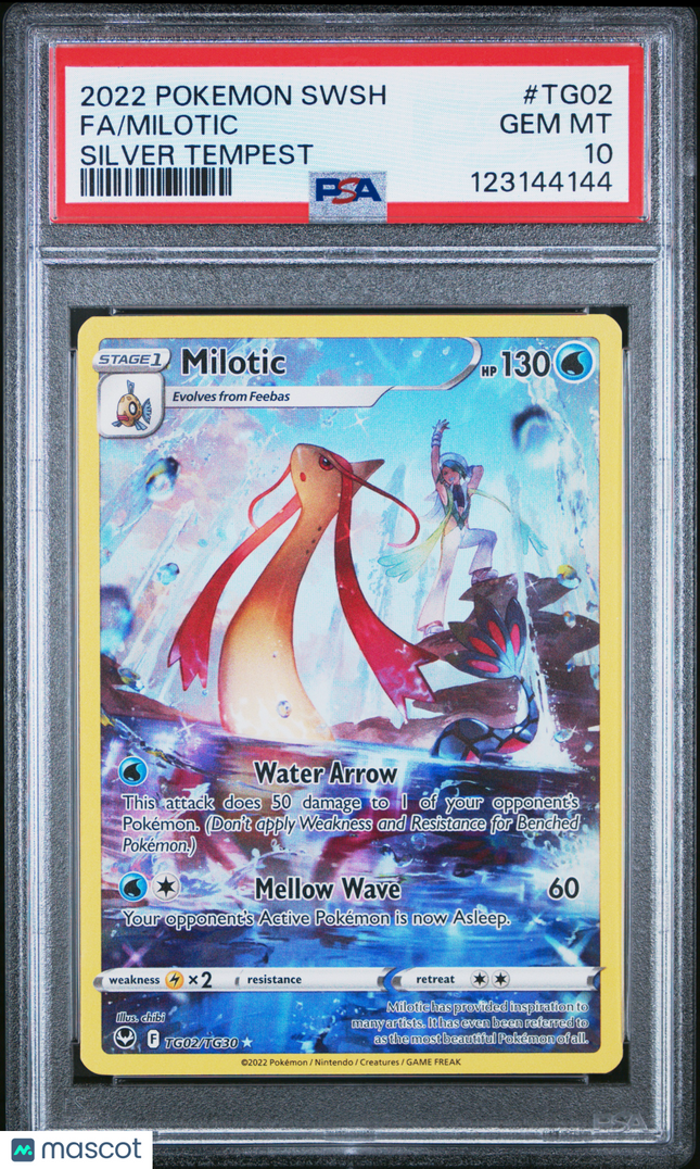 2022 Pokemon Sword & Shield Silver Tempest Milotic Fa PSA 10 #TG02