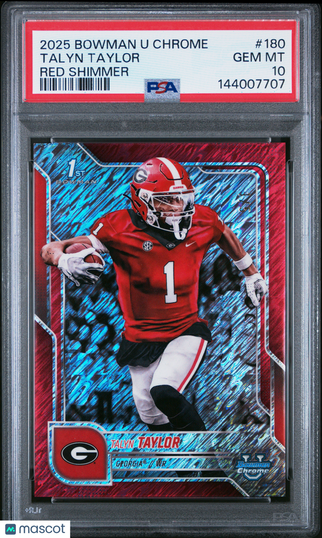 2025 Bowman University Chrome Talyn Taylor #180 Red Shimmer PSA 10 /5