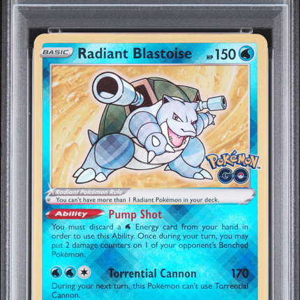 2022 Pokemon Go Radiant Blastoise PSA 10 #018