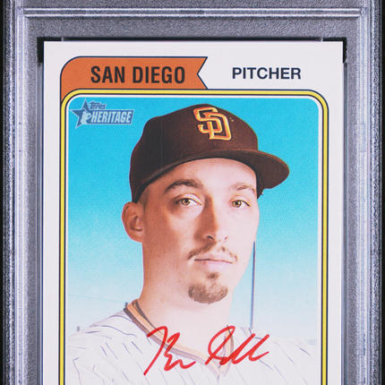2023 Topps Heritage Real One Blake Snell #ROABS Red Ink /74 PSA 9 Auto