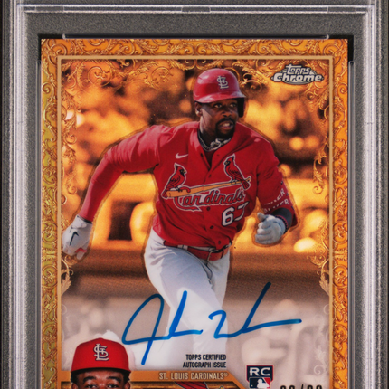 2023 Topps Gilded Chrome Gold Etch Autographs Jordan Walker /99 PSA 10 Auto