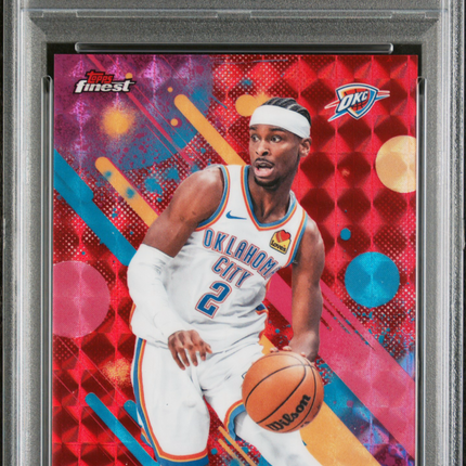 2025 Topps Finest Shai Gilgeous-Alexander #66 Red Geometric 07/10 PSA 9