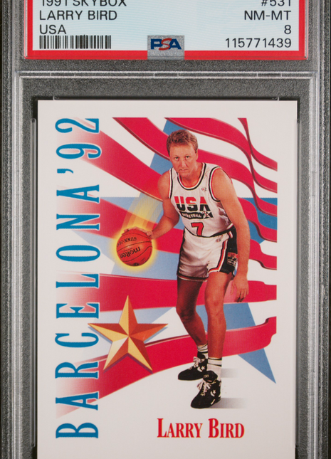 1991 Skybox Larry Bird #531 Usa PSA 8