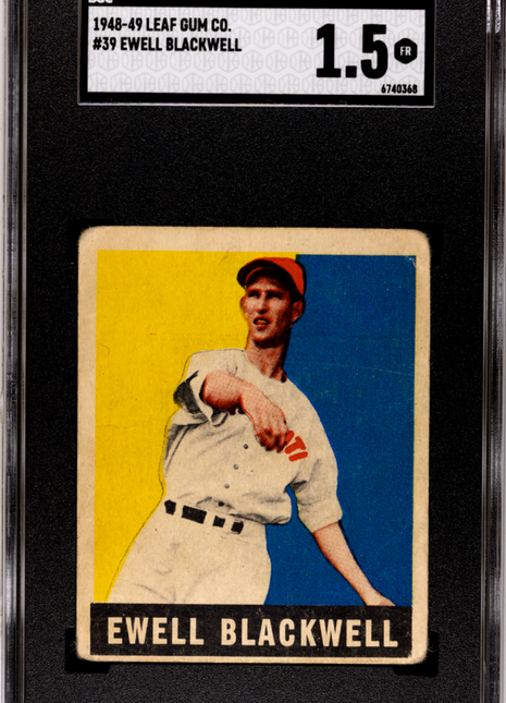 1948-49 Leaf Gum Co. Ewell Blackwell #39 SGC 1.5