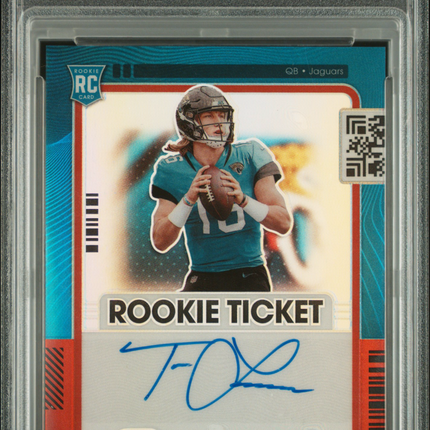 2021 Panini Contenders Optic Trevor Lawrence #101 Autograph Red PSA 9 Auto /75