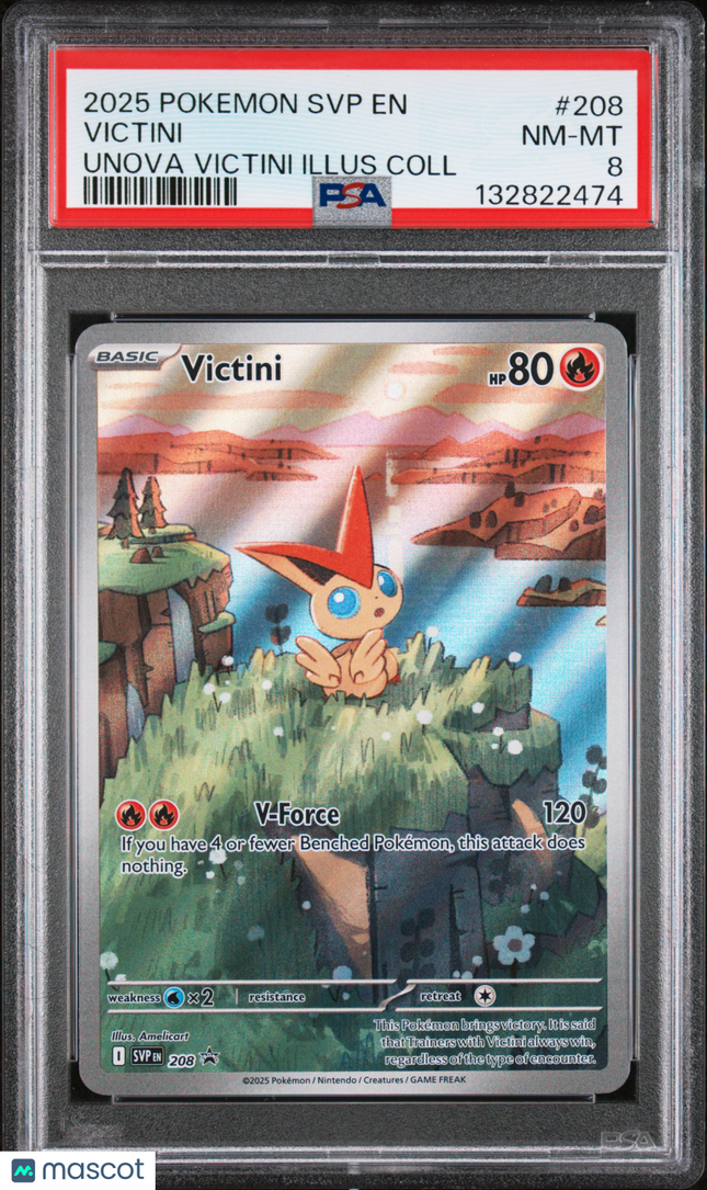 2025 Pokemon Black Star Promo Victini Unova Victini Illus Coll PSA 8 #208