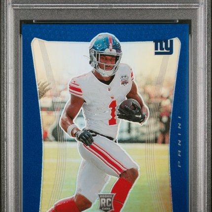 2024 Panini Prizm Deca Malik Nabers #228 Blue /149 PSA 10
