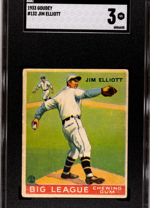 1933 Goudey Jim Elliott #132 SGC 3