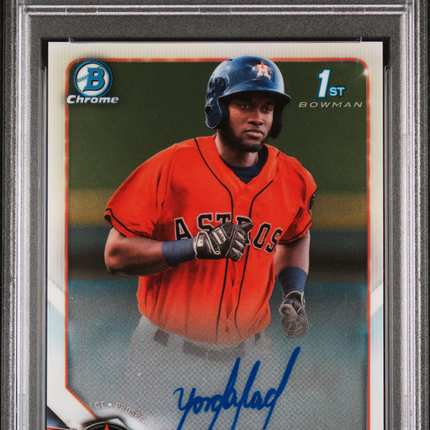 2018 Bowman Chrome Prospects Autographs Yordan Alvarez #CPAYA PSA 9 Auto