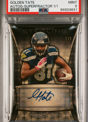 2013 Bowman Sterling Autographs Golden Tate #BSAGT PSA 9