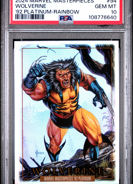2024 Upper Deck Marvel Masterpieces '92 Platinum Wolverine #94 PSA 10
