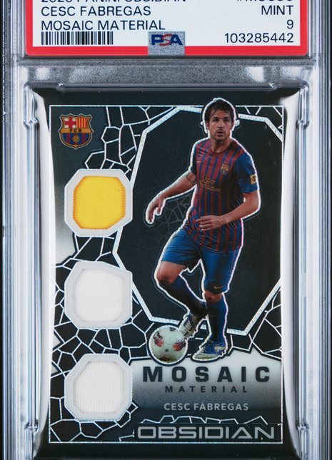 2020 Panini Obsidian Mosaic Material Cesc Fabregas #MOCSC PSA 9