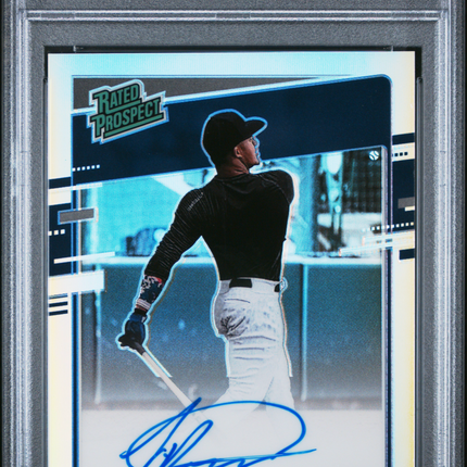 2020 Panini Donruss Optic Rated Prospects Jasson Dominguez #RPSJD SIG Holo PSA 9