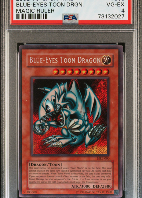 Yu-Gi-Oh! TCG Blue-Eyes Toon Drgn. #000 Magic Ruler PSA 4