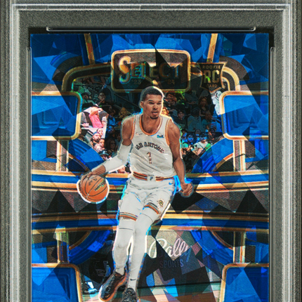 2023 Panini Select Victor Wembanyama #87 Blue Cracked Ice PSA 10