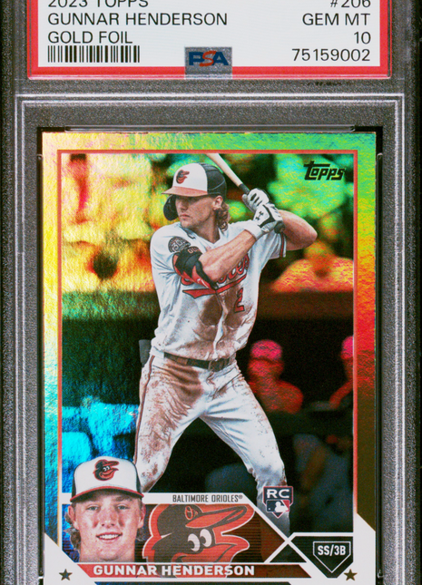 2023 Topps Gunnar Henderson #206 Gold Foil PSA 10