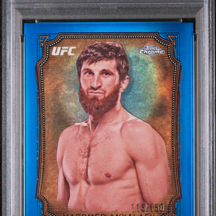 2025 Topps Chrome UFC Allen & Ginter Magomed Ankalaev #AAG1 Blue Ref /150 PSA 10