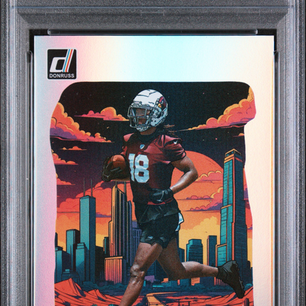 2024 Panini Donruss Downtown! Marvin Harrison JR. #12 PSA 9