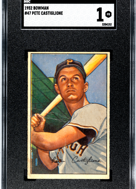 1952 Bowman Pete Castiglione #47 SGC 1