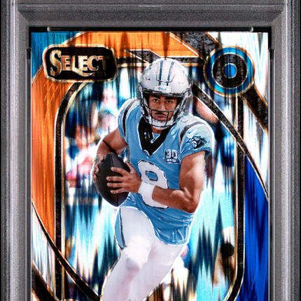 2024 Panini Select Bryce Young #213 Blue & Orange Shock 9/35 Jersey Match PSA 10