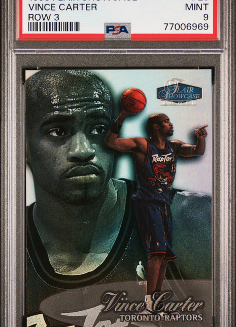 1998 Flair Showcase Vince Carter #25 Row 3 PSA 9