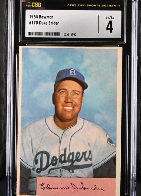 1954 Bowman Duke Snider #170 CGC 4