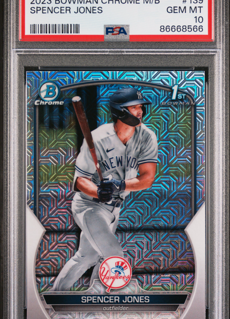 2023 Bowman Mega Box Chrome Spencer Jones #139 PSA 10