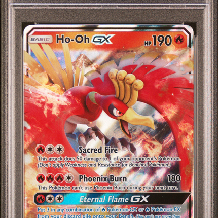 2017 Pokemon SM Black Star Promo Ho-Oh GX Promo-Mysters.PWR.Tins PSA 8 #SM57