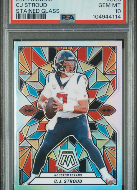2024 Panini Mosaic Stained Glass CJ Stroud #SG8 PSA 10