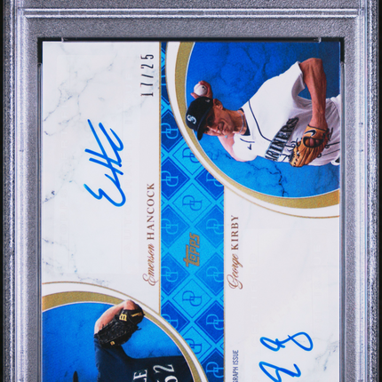 2024 Topps Dynamic Duals Emerson Hancock George Kirby Sapphire /25 PSA 10 Auto