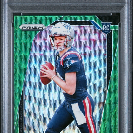 2024 Panini Prizm Drake Maye #329 Green Wave PSA 10