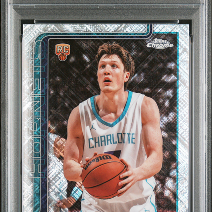 2025 Topps Chrome Kon Knueppel #254 Skylight Refractor PSA 8.5