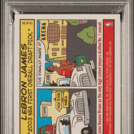 2003 Bazooka Comics LeBron James #15 PSA 10