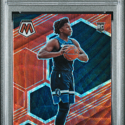 2020 Panini Mosaic Anthony Edwards #261 Red Wave PSA 10