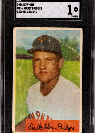 1954 Bowman Rocky Bridges #156 SGC 1