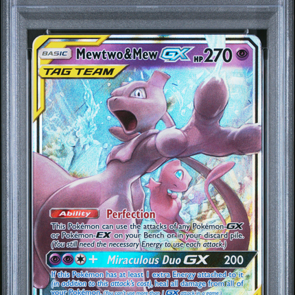 2019 Pokemon Sun & Moon Unified Minds Mewtwo & Mew GX Unified Minds PSA 9 #71